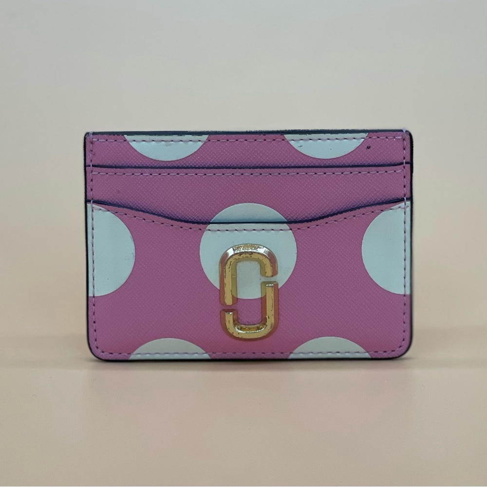 Marc Jacobs - mint condition - card wallet Pink White Polka dot